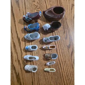 Vintage and Antique Miniature Ceramic Shoes collection